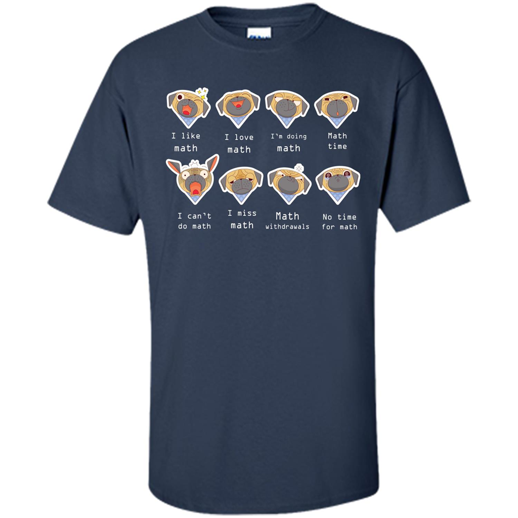 I Love Math T-shirt Dog Emotion Navy
