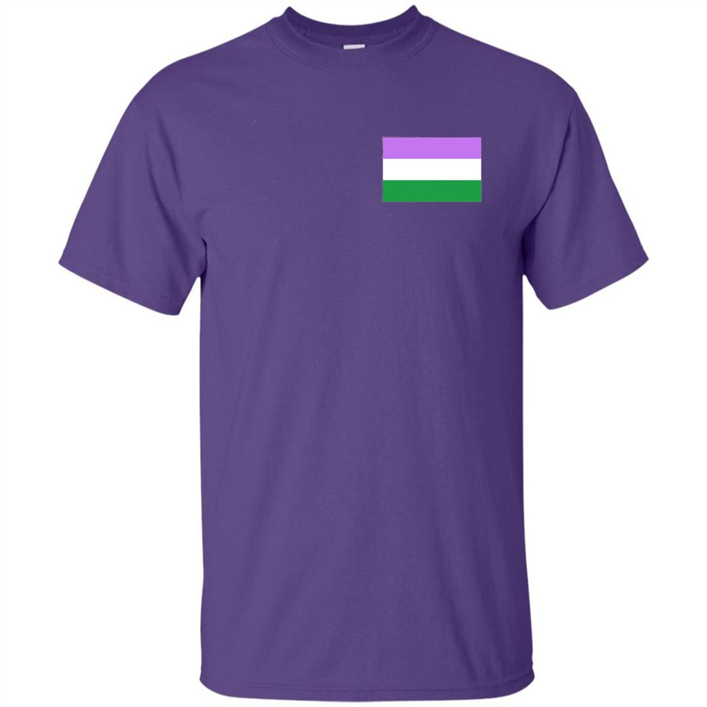 LGBTQ T-shirt Genderqueer Pocket Flag T-shirt Purple