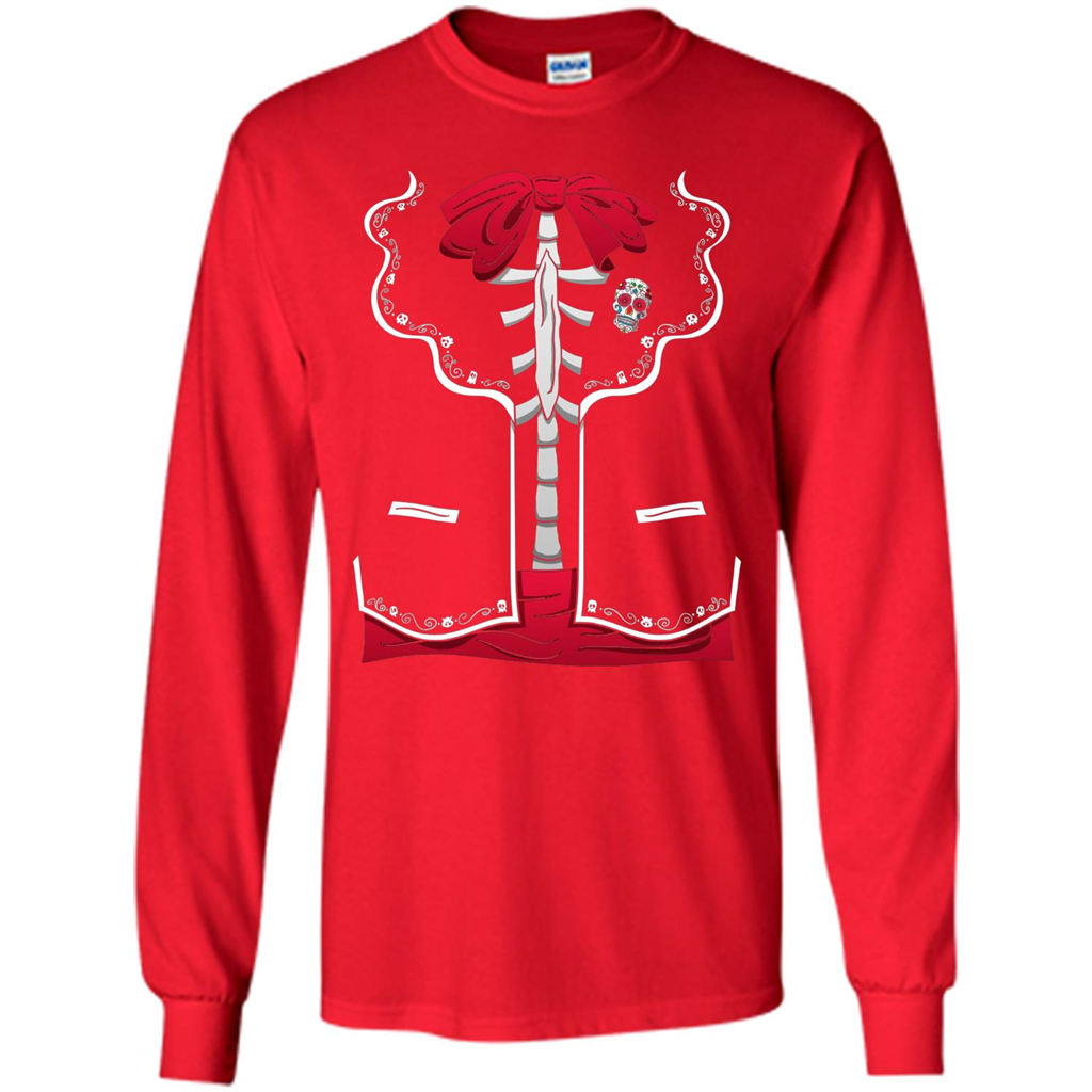Halloween Costume Dia De Los Muertos T-Shirt Day Of The Dead Red
