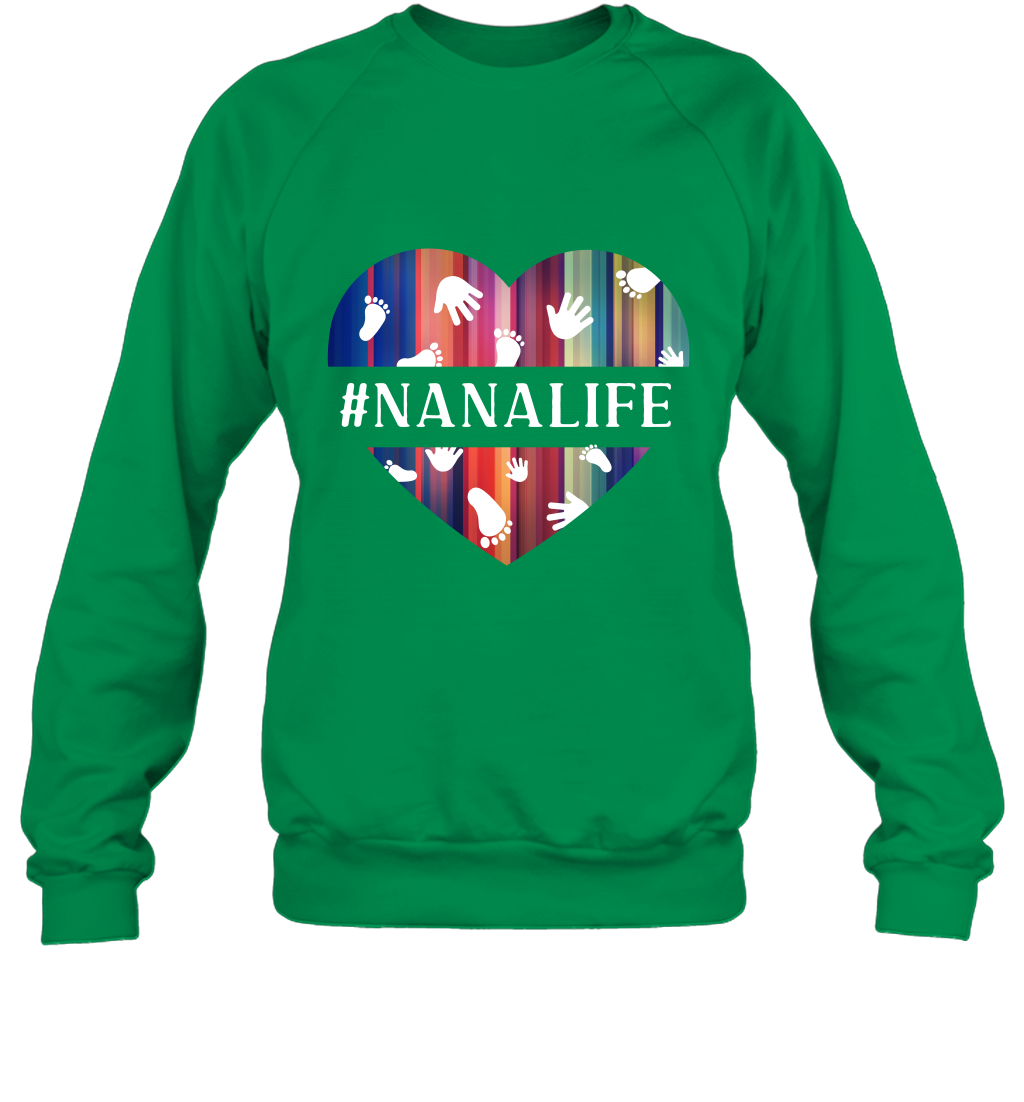 Hash Tag Nana Life Grandmom Shirt Sweatshirt Irish Green