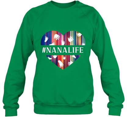 Hash Tag Nana Life Grandmom Shirt Sweatshirt Irish Green