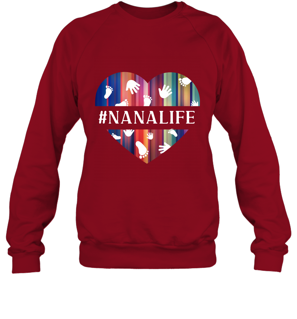 Hash Tag Nana Life Grandmom Shirt Sweatshirt Cardinal Red