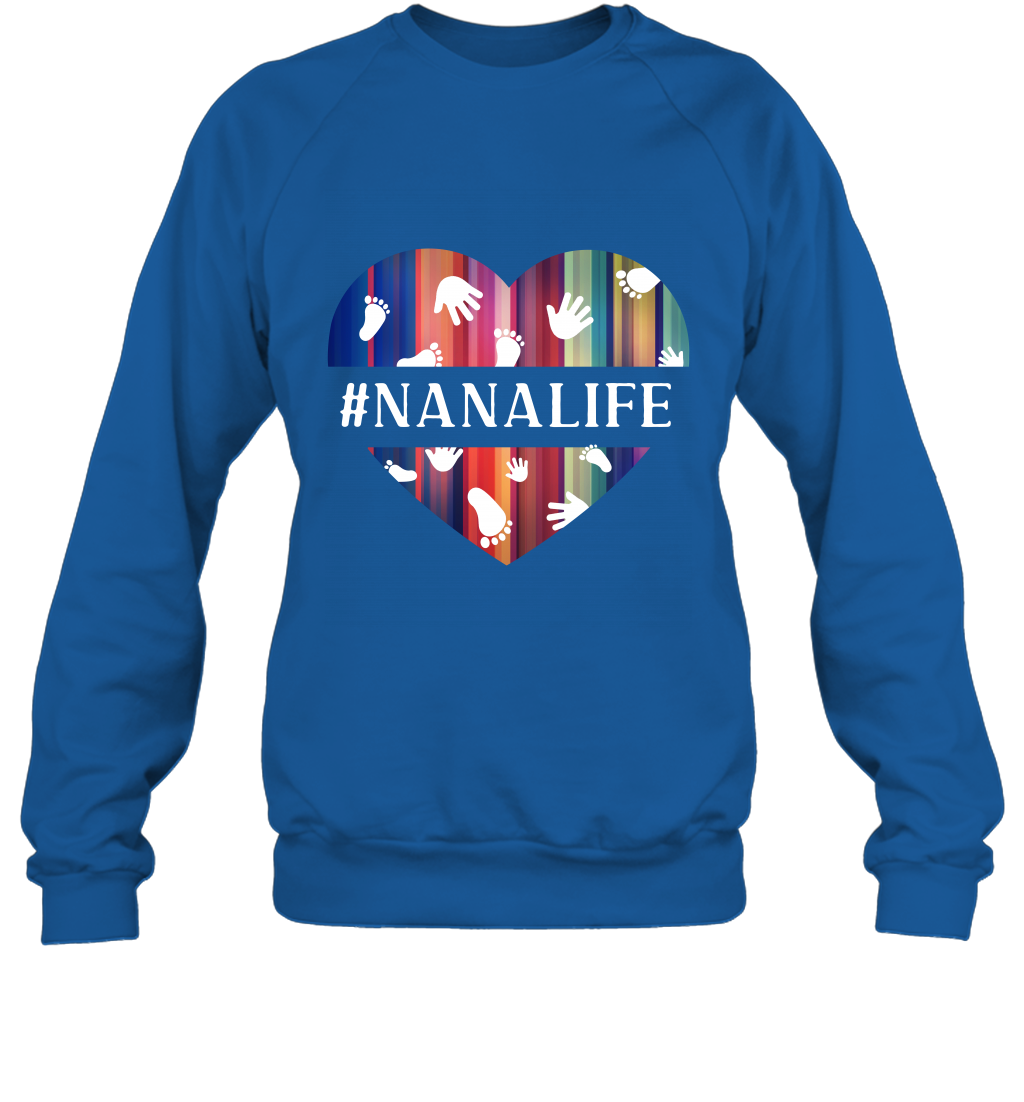 Hash Tag Nana Life Grandmom Shirt Sweatshirt Royal