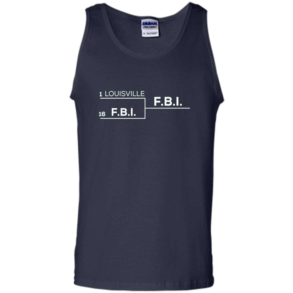 Louisville vs FBI Bracket T-shirt Navy