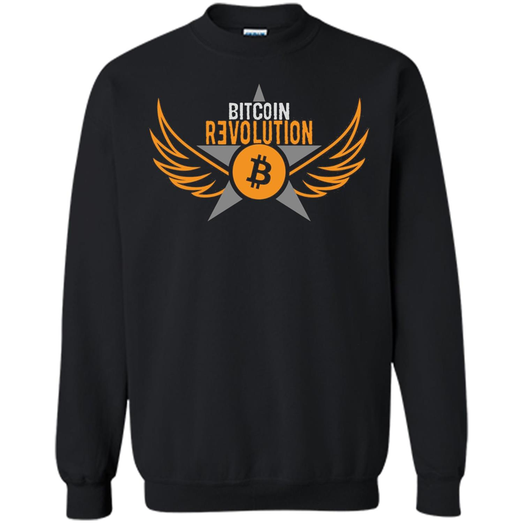 Bitcoin T-shirt Cool Cryptocurrency Revolution BTC Logo T-shirt Black