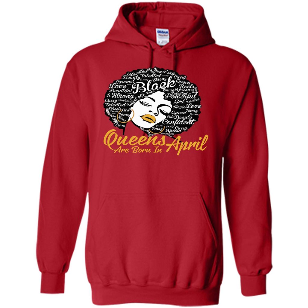 Queen Are Born In April T-shirt Red