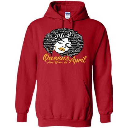 Queen Are Born In April T-shirt Red