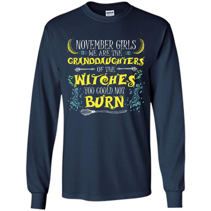 Halloween T-shirt November Girls T-shirt Navy