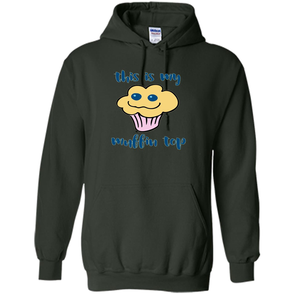Baking T-shirt Funny This Is My Muffin Top T-Shirt Forest Green