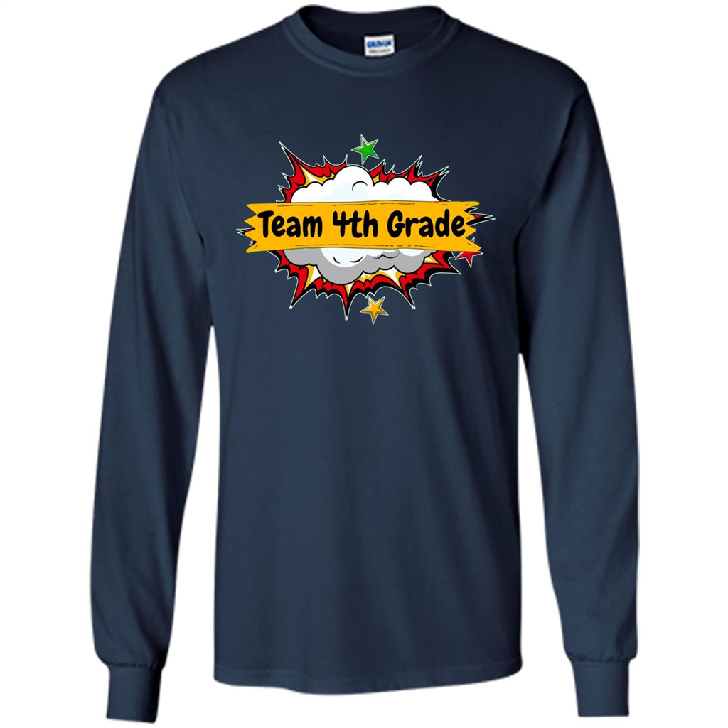 Team 4th Grade T-shirt Back To School Teacher Student T-shirt Navy