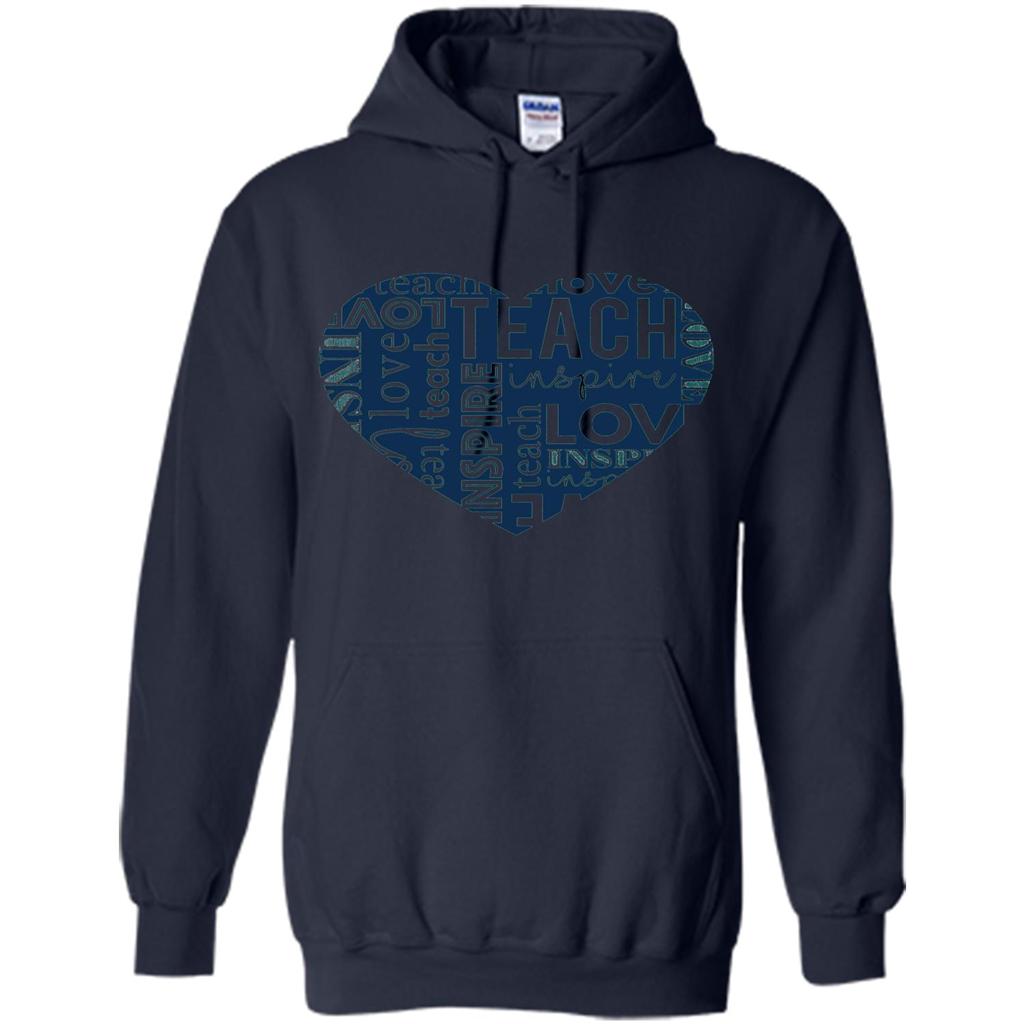 Teacher T-shirt Teach Love And Inspire T-shirt Navy