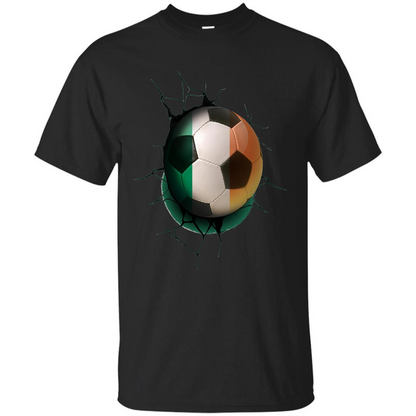 Ireland Football Soccer T-shirt Black