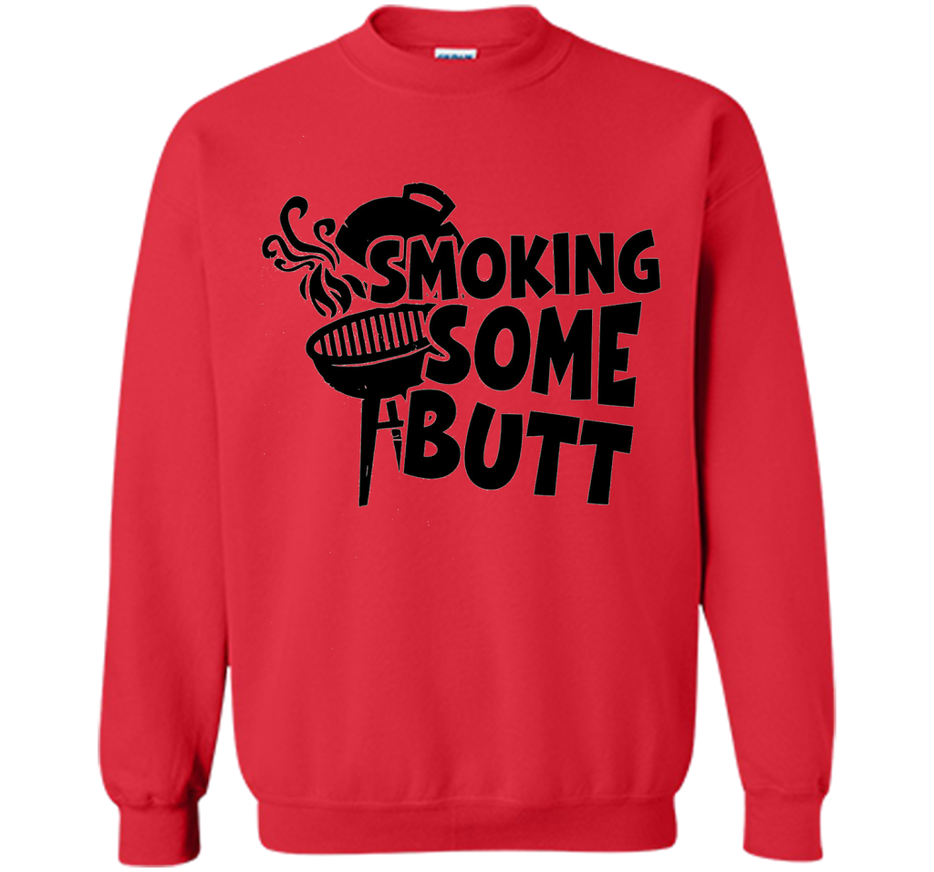 Funny Smoke Some Butt BBQ Barbeque Grilling T-Shirt shirt Red