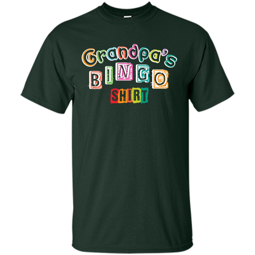Papa T-shirt GrandpaŠ—Ès Bingo T-shirt Forest Green