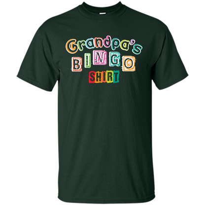 Papa T-shirt GrandpaŠ—Ès Bingo T-shirt Forest Green