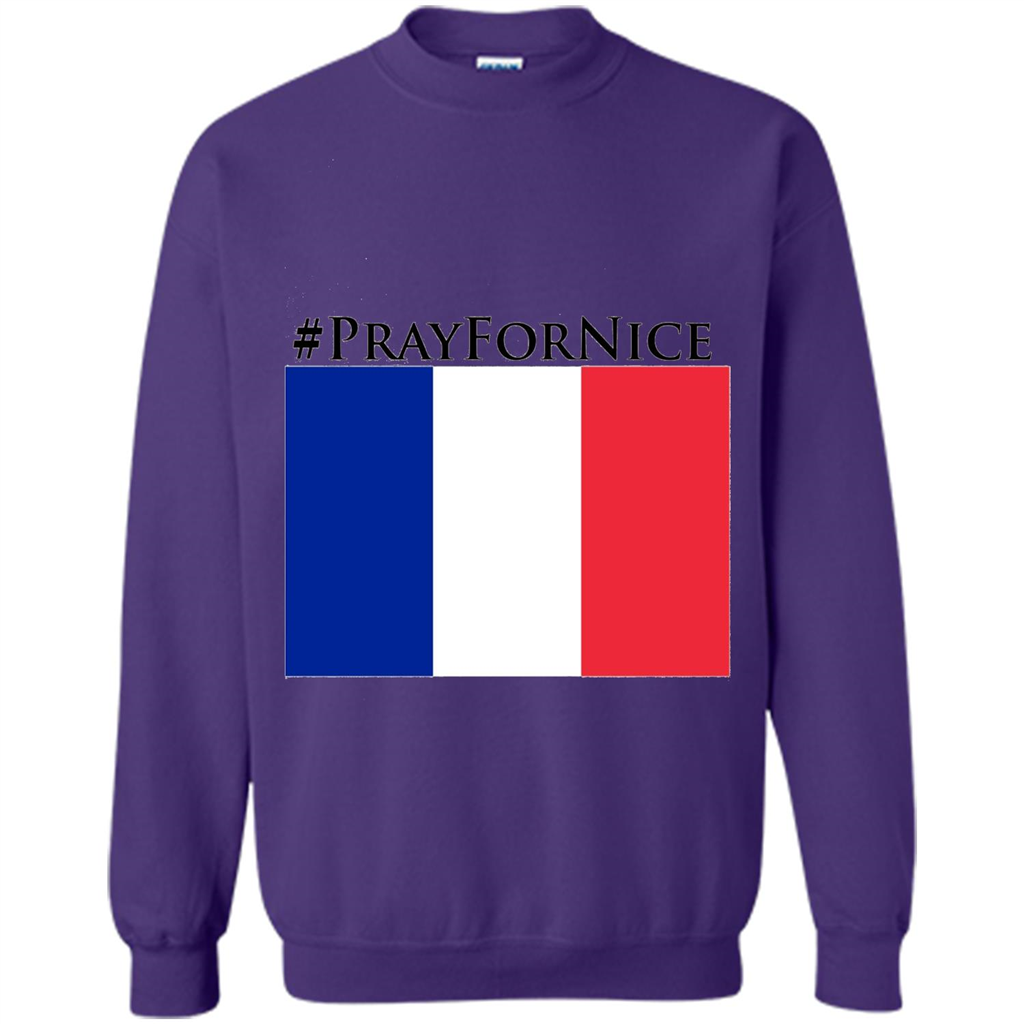 Pray For Nice T-shirt Purple