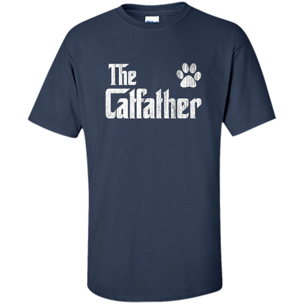 Cat Lover T-shirt The Catfather Navy