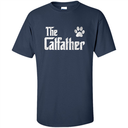 Cat Lover T-shirt The Catfather Navy