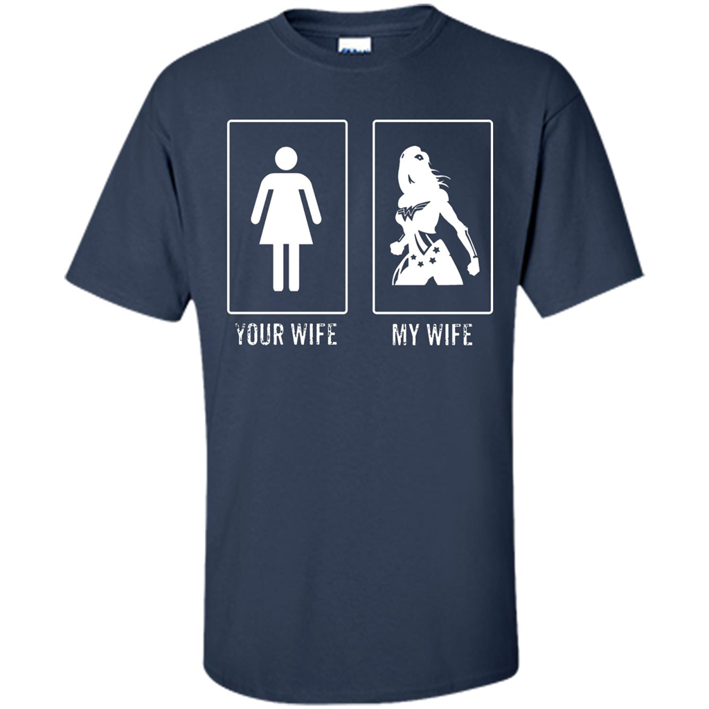 Superhero T-shirt Your Wife My Wife Navy