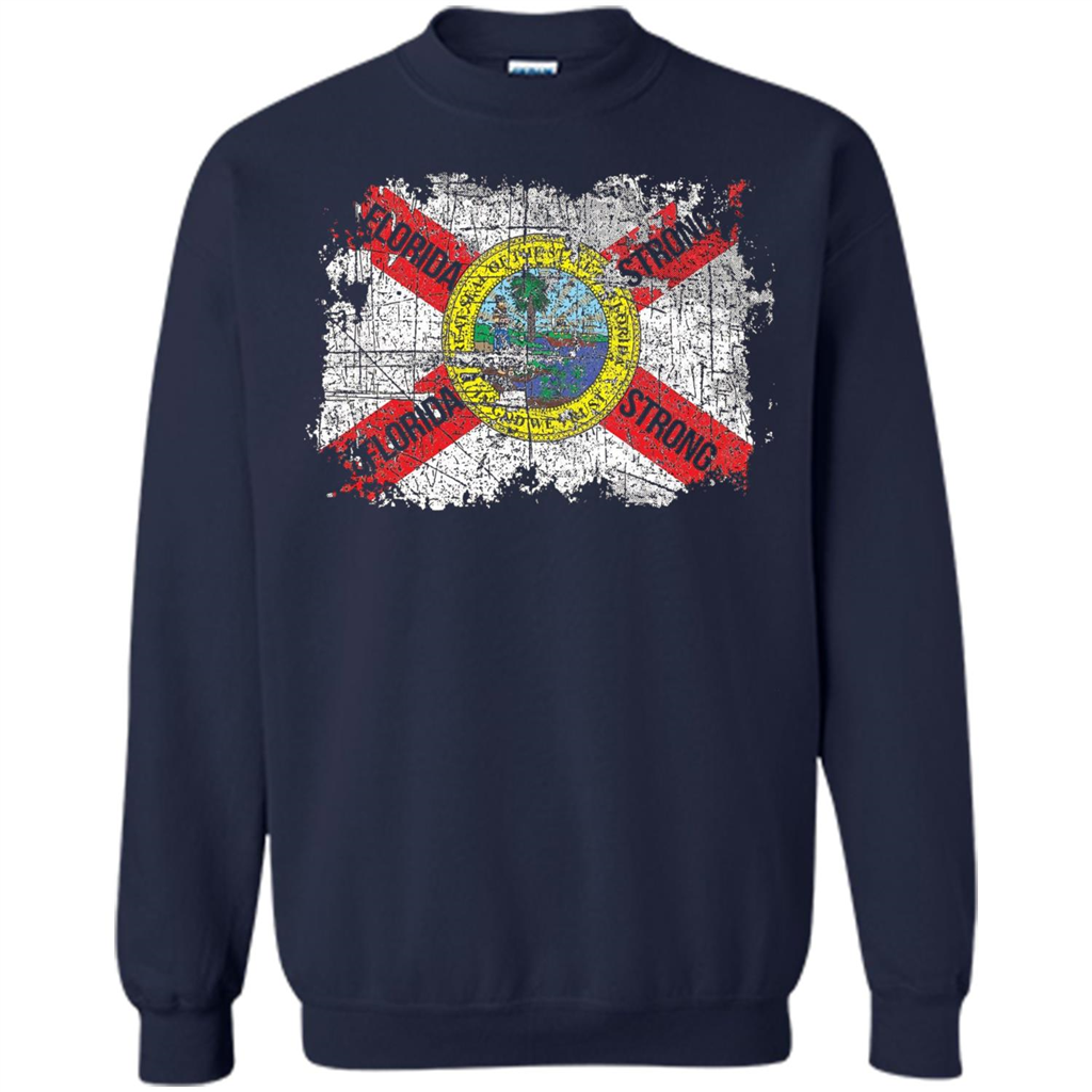 Florida Strong T-shirt Florida Distressed Flag T-Shirt Navy