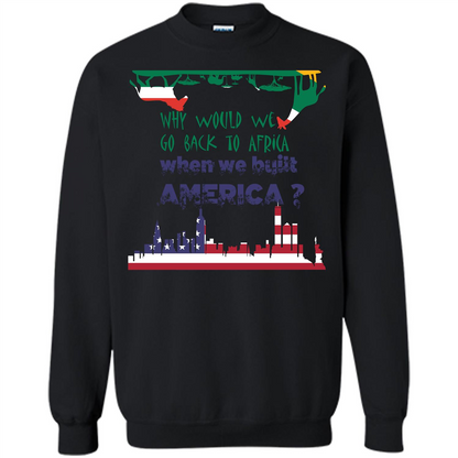 Africa - America T-shirt Build America Black