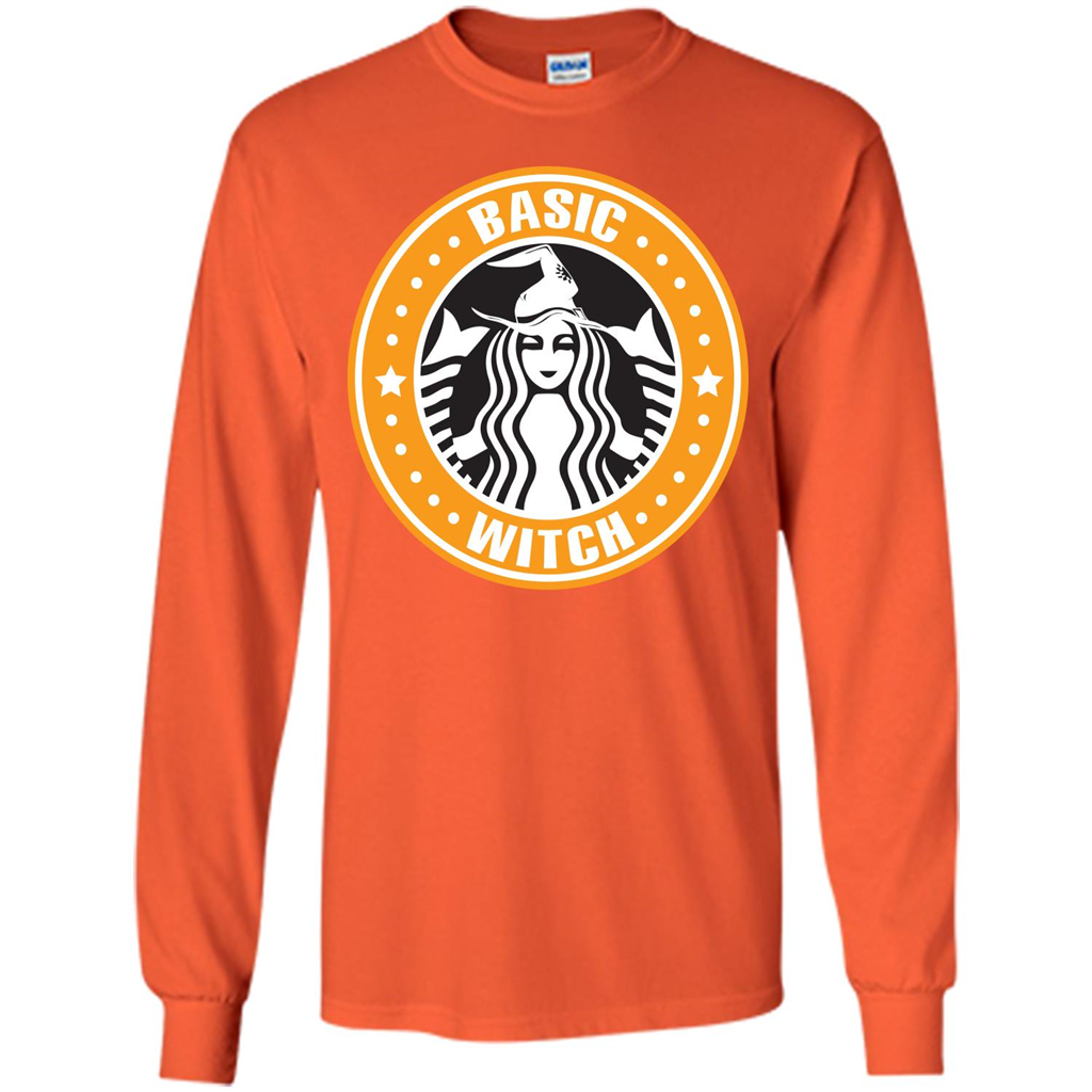 Halloween T-shirt Basic Witch T-shirt Orange