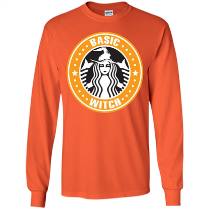 Halloween T-shirt Basic Witch T-shirt Orange