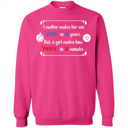 Funny T-shirt A Girl Makes Him Mental In 20 Minuutes Heliconia