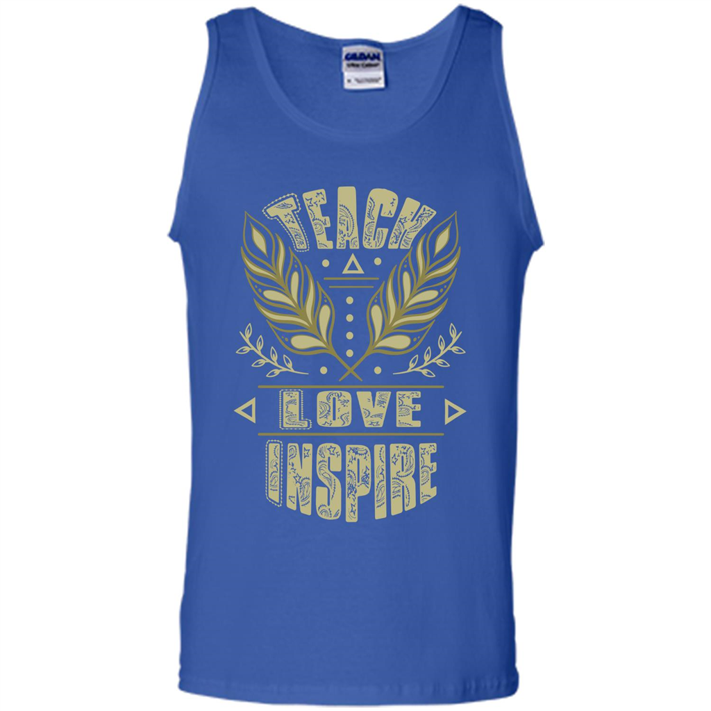 Teacher T-shirt Teach Love Inspire T-shirt Royal