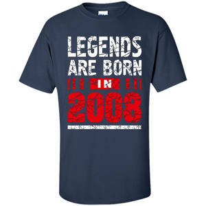 Birthday Gift T-shirt Legends Are Born In 2008 T-shirt