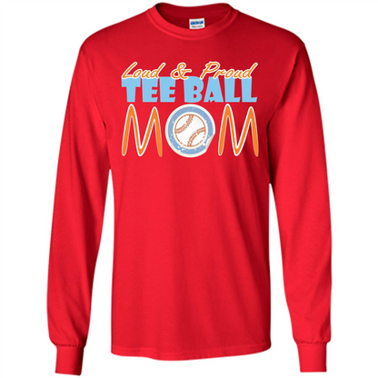 Softball Mommy T-shirt Loud And Proud Red