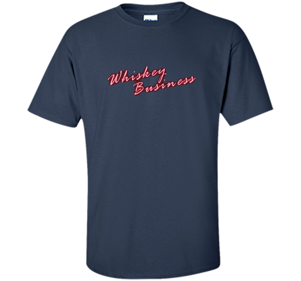 Whiskey Business Drinking 80's T-shirt shirt Navy
