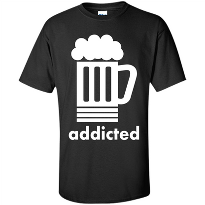 Beer T-shirt Addicted To Beer Black