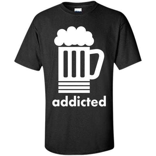 Beer T-shirt Addicted To Beer Black