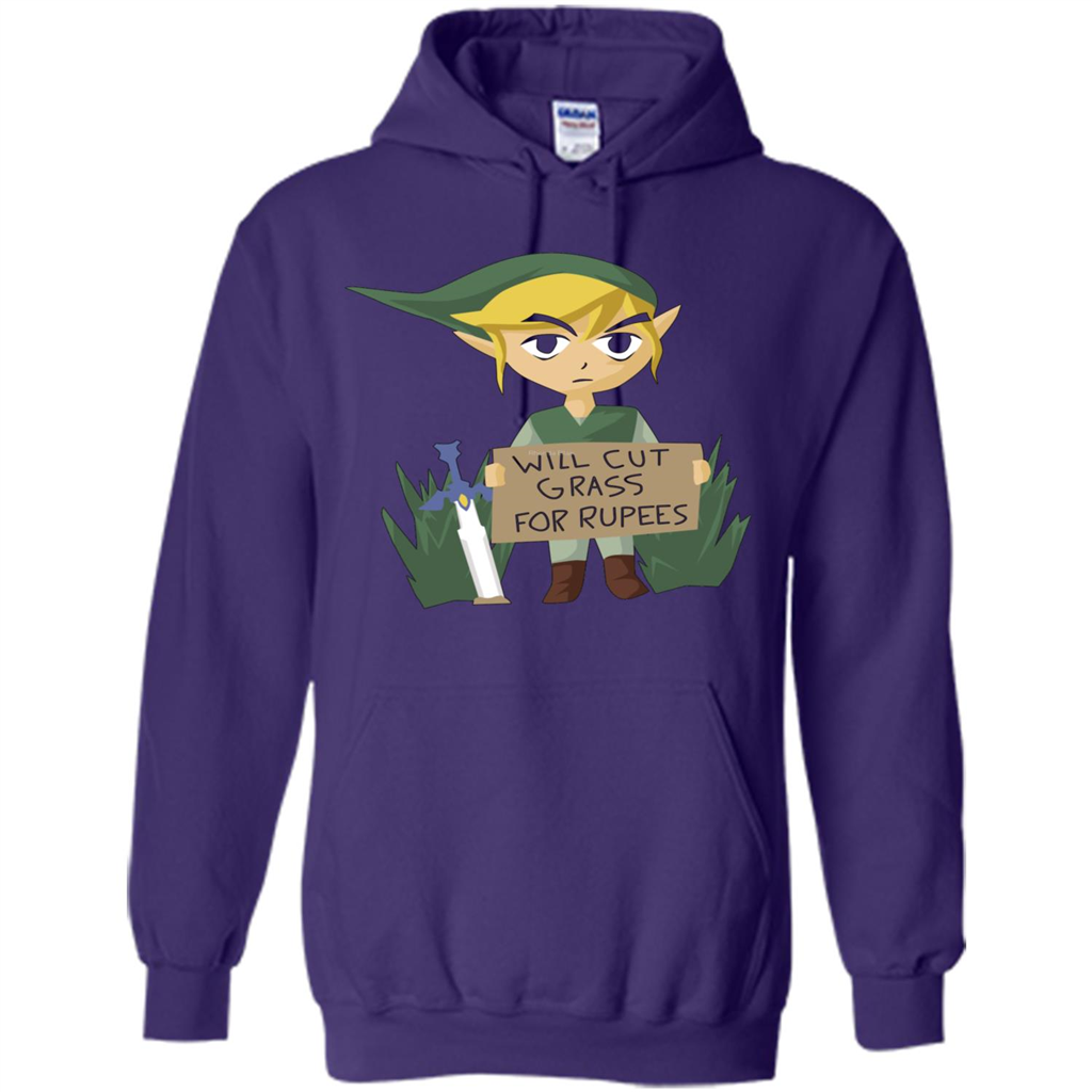 Video Games T-shirt Will Cut Grass For Rupees T-shirt Purple
