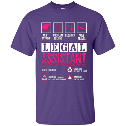 Legal Assistant T-shirt Funny Legal Assistant T-shirt Purple