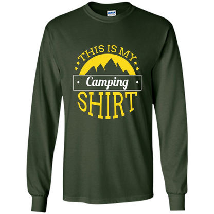 This Is My Camping T-Shirt For Hiking And Exploring Forest Green