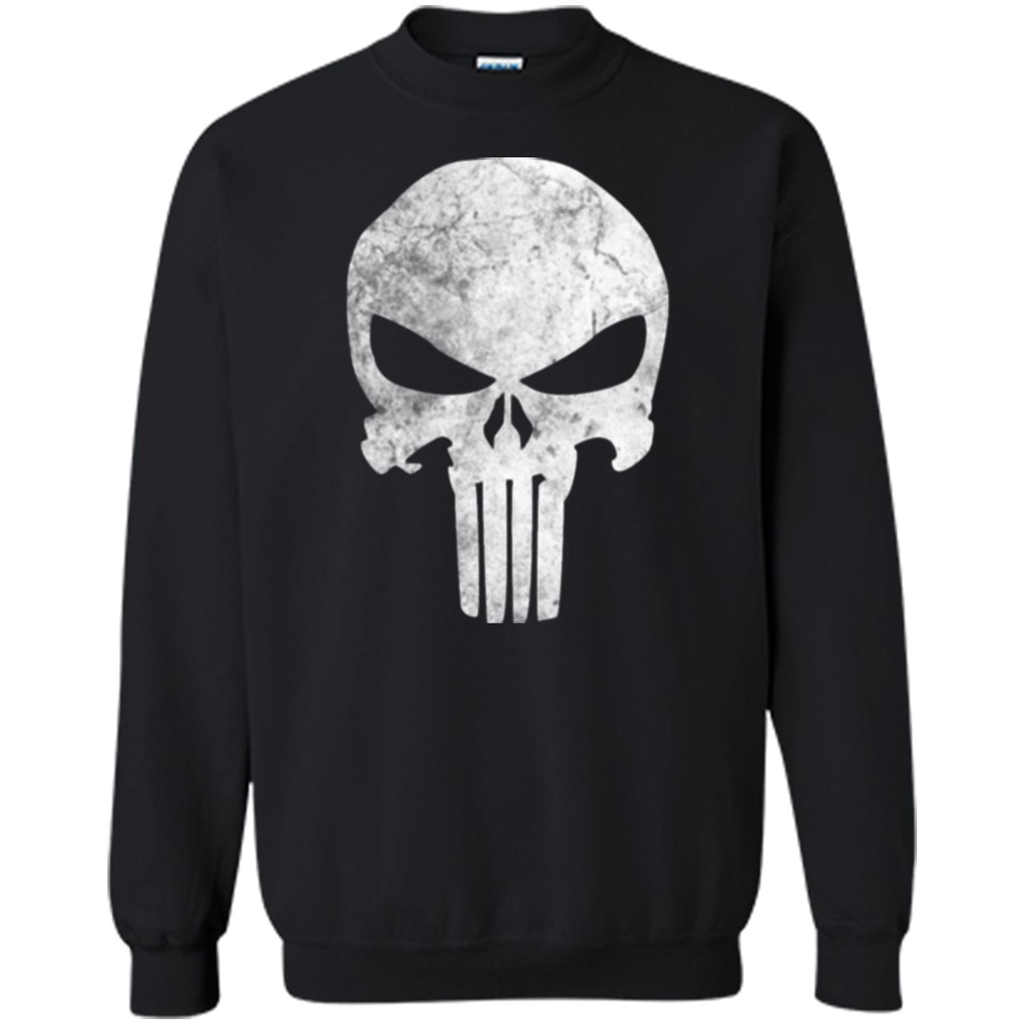 Punisher Skull Grunge T-shirt Black