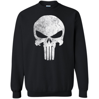 Punisher Skull Grunge T-shirt Black