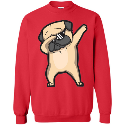Dabbing Pug Shirt - Cute Funny Dog Dab T-shirt Red