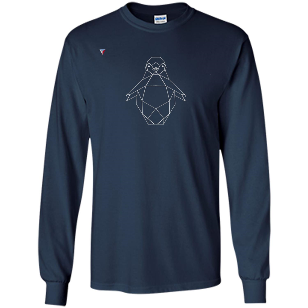 Cute Polygon Penguin T-Shirt Navy