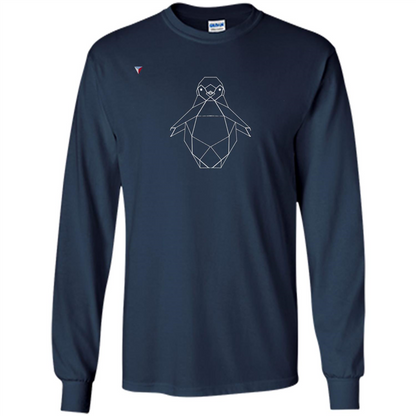 Cute Polygon Penguin T-Shirt Navy