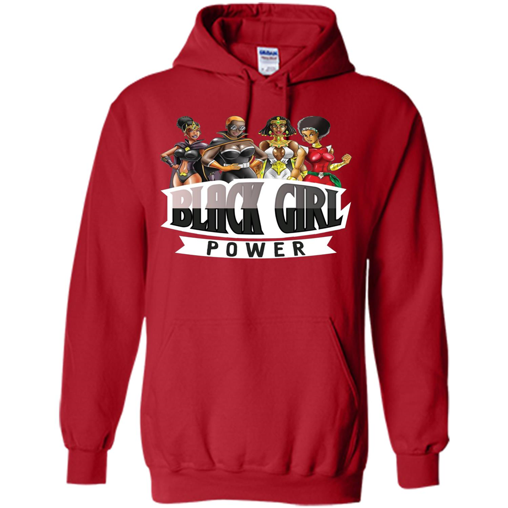 Super Hero Black Girl Power T-Shirt Red
