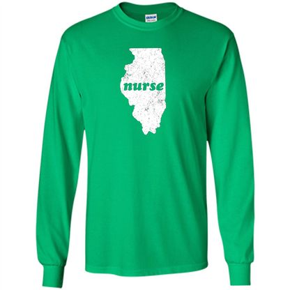 Nursing T-shirt Nurse Graduation Illinois T-shirt Irish Green