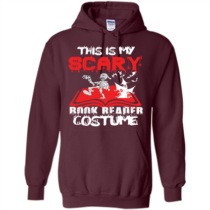 Halloween T-shirt This Is My Scary Book Reader Costume T-shirt Maroon