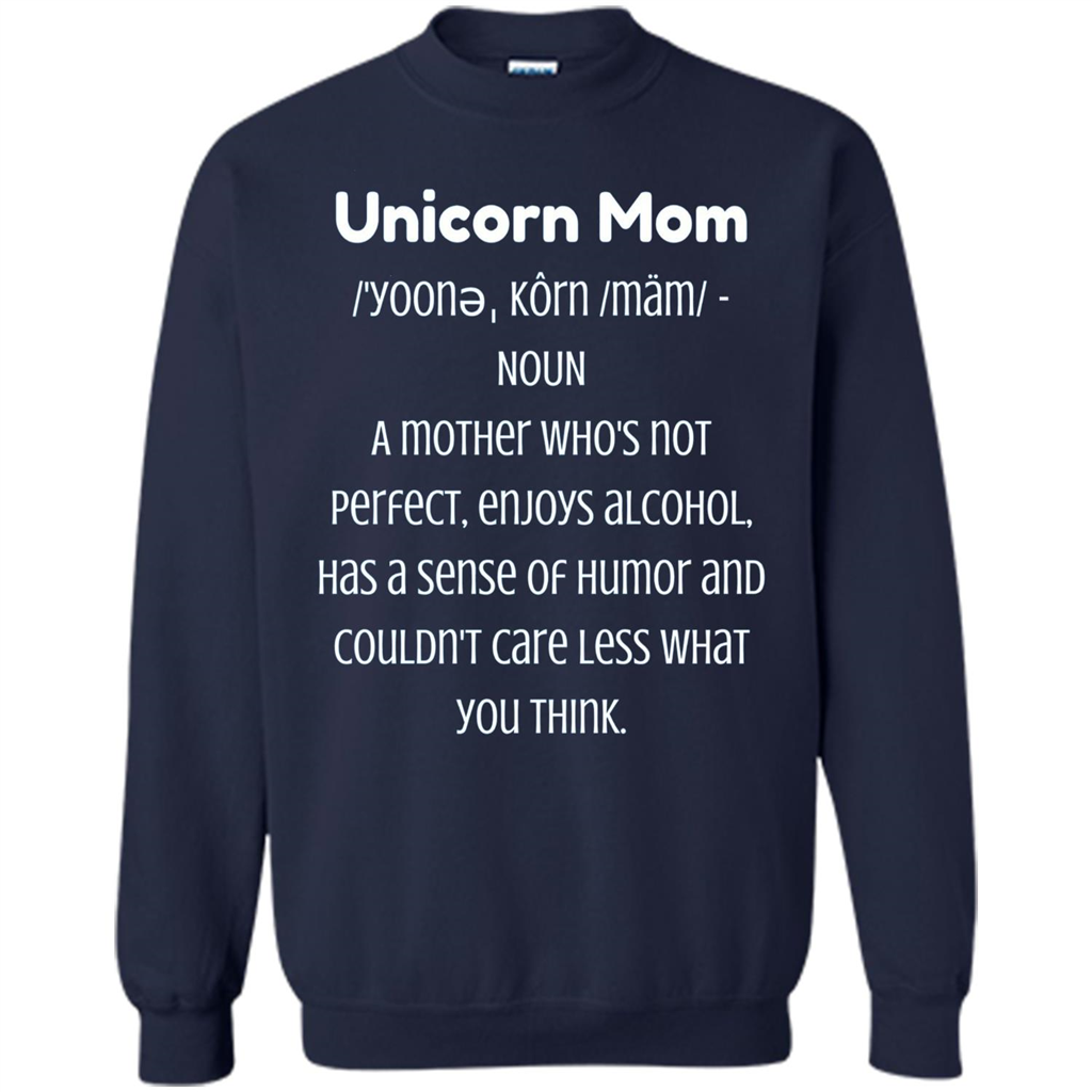 Fun Mom T-shirt - Unicorn Mom Definition Navy