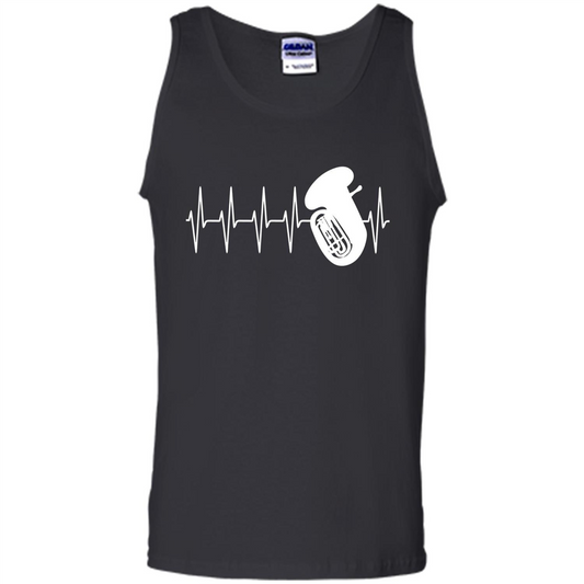 Heartbeat Tube Sousaphone T-shirt Black