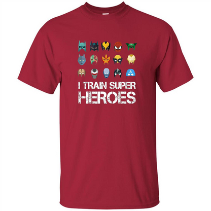 I Train Super Heroes T-shirt Cardinal