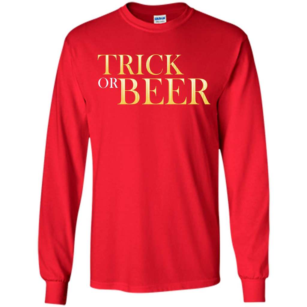 Beer T-shirt Trick Or Beer T-shirt Red