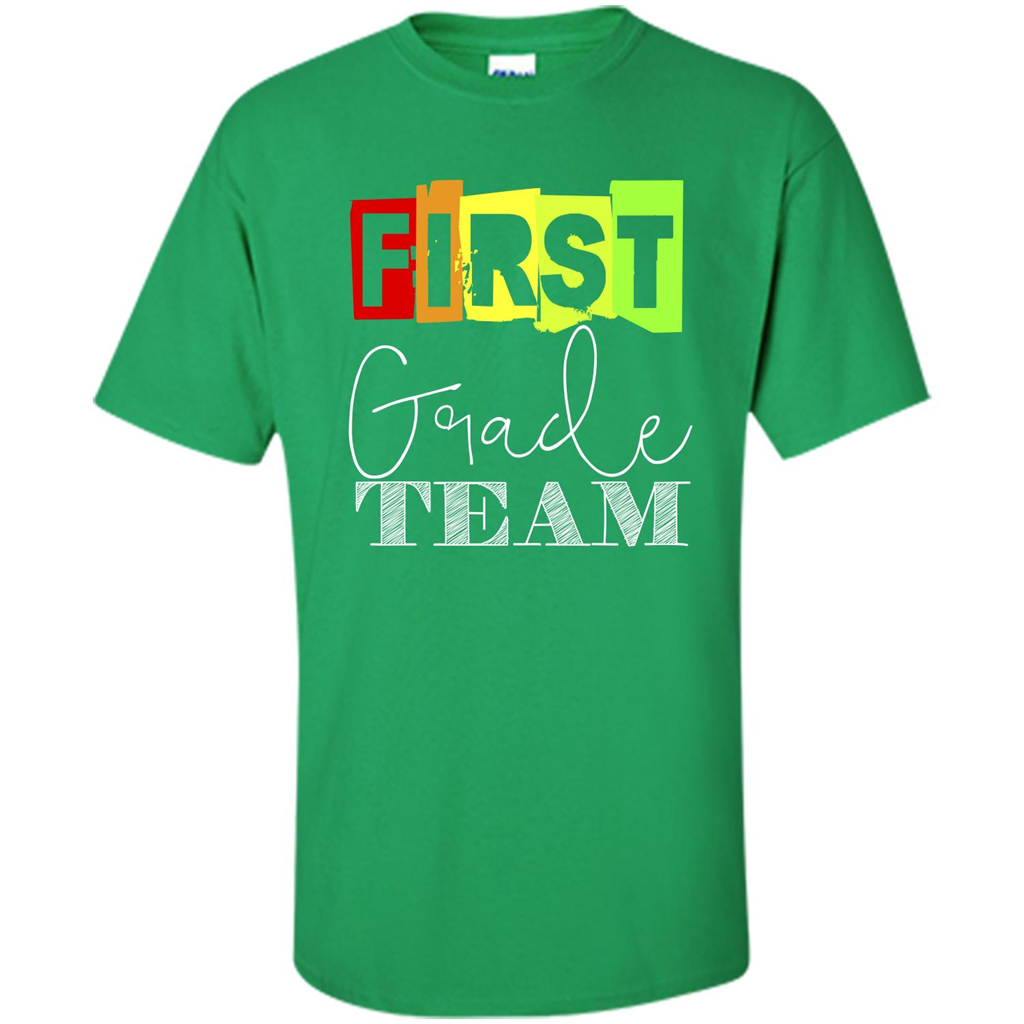 First Grade Team T-shirt School Day T-shirt Irish Green